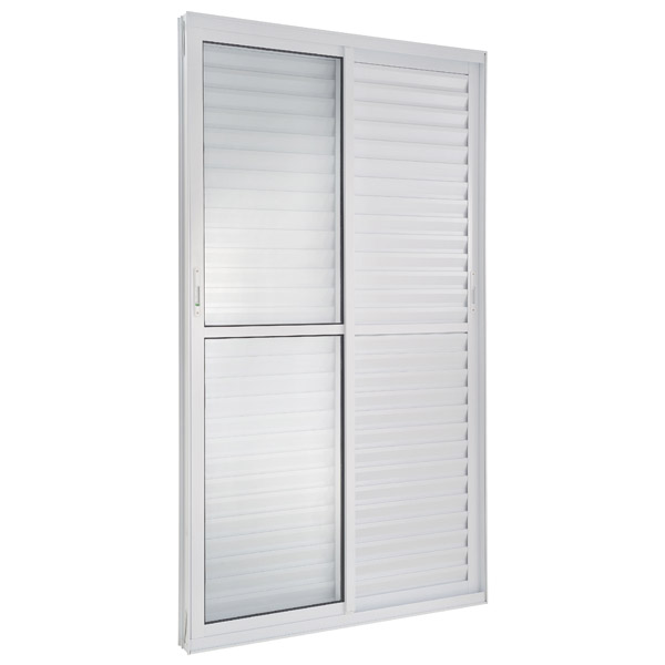 Porta balcão veneziana 3 folhas - Branco